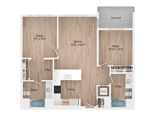 Floor plan 2x2-1044