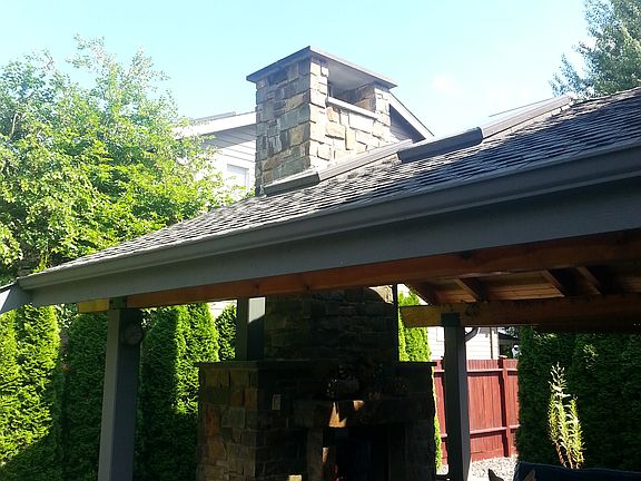 19 foot tall gas fireplace