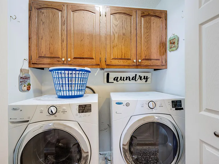 washer and dryer on main level