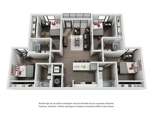 Floor plan 4BR/4BA - The Maverick