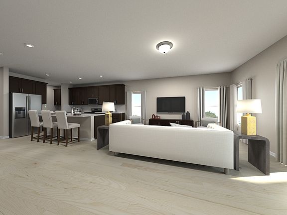 Great room in the Verona floorplan
