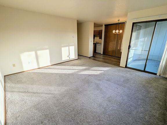 Living room, dining area, and large pantry/storage