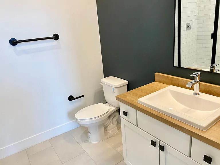 Spacious bathrooms