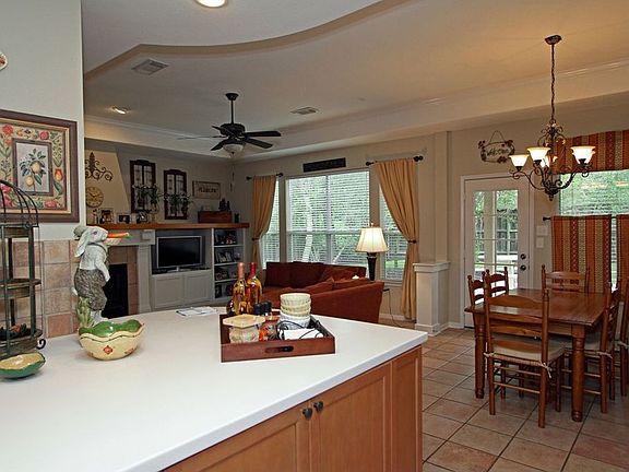 A sunny breakfast nook is just off the kitchen. 