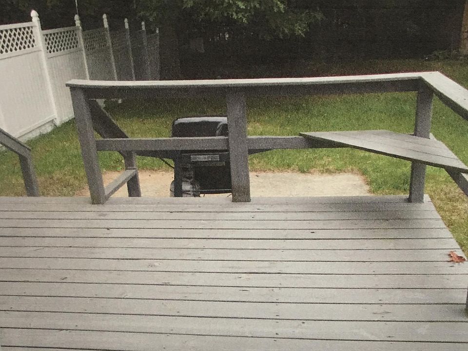 Deck and fenced yard