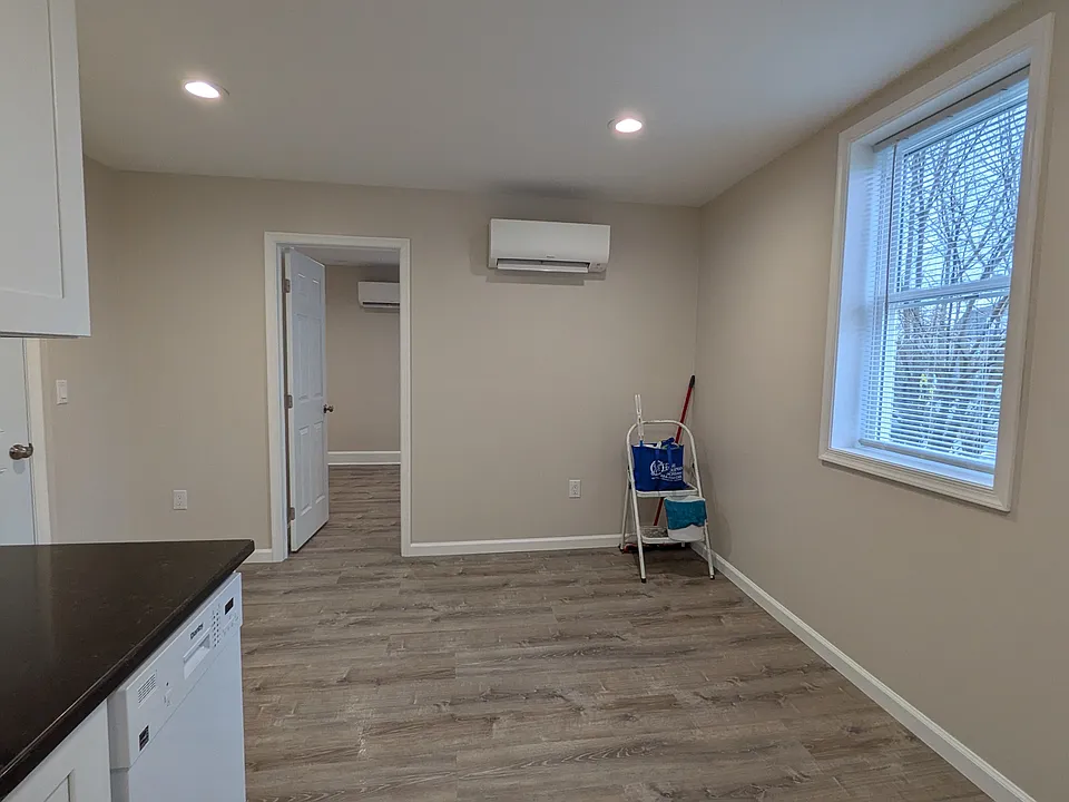 Bedroom is off the main living area and kitchen