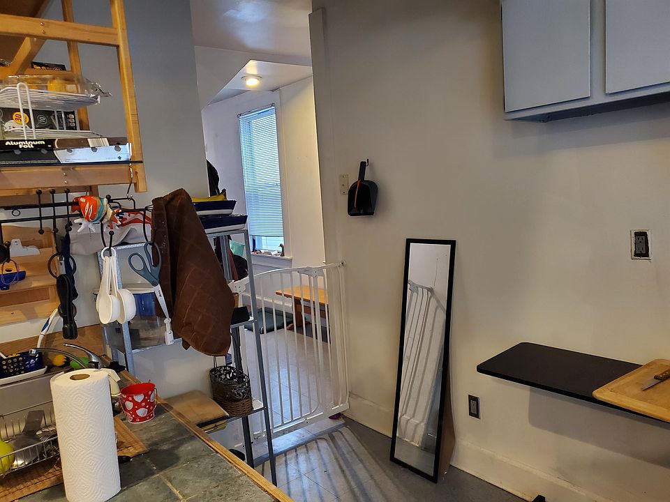 Kitchen with view towards living room