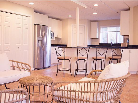 Open concept kitchen and living area