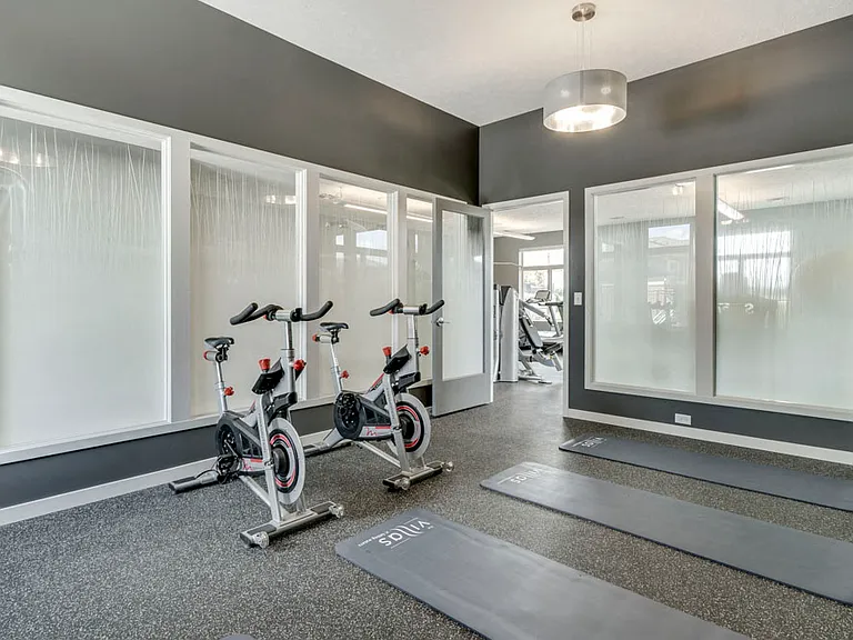 You'll love our dedicated yoga and spin studio.