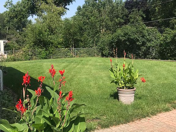 Backyard, partially fenced