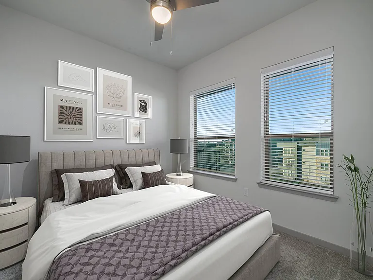 Bedroom with ceiling fan