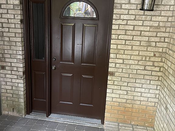 Close up view of the back entrance.
