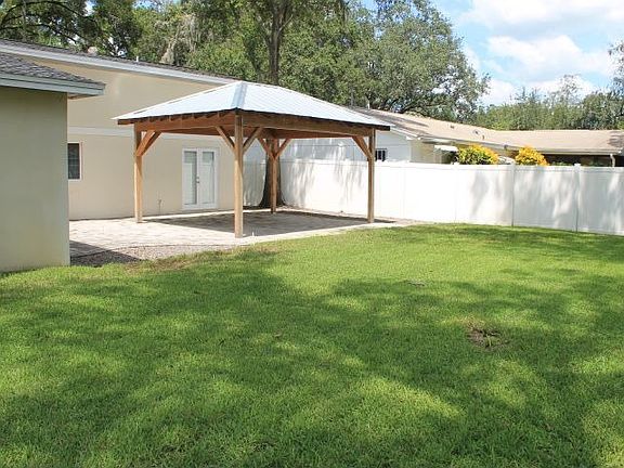 Covered area of back yard