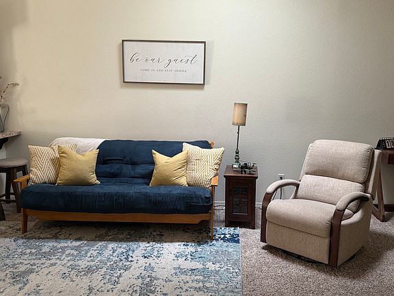 Living room with skylight