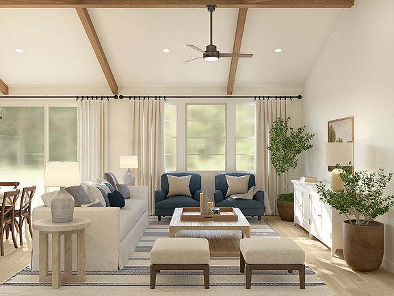 Generous great room with lots of natural lighting