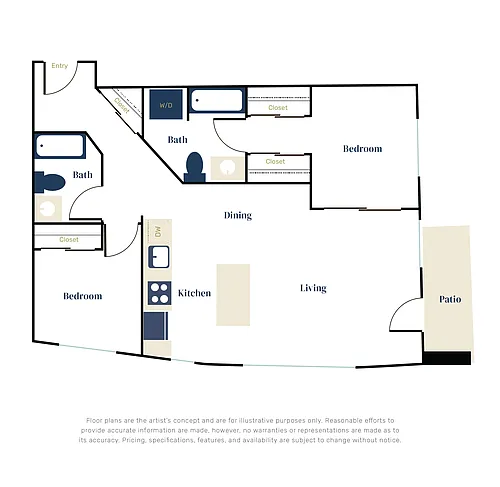 Floor plan 2X2 D2