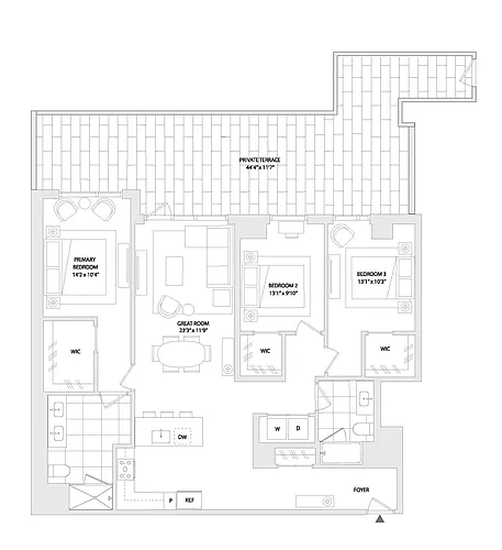 Floor plan 3 BED A8