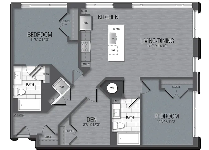Floor plan M.2D3/den