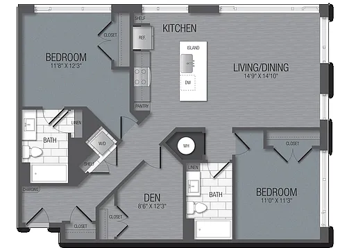 Floor plan M.2D3/den