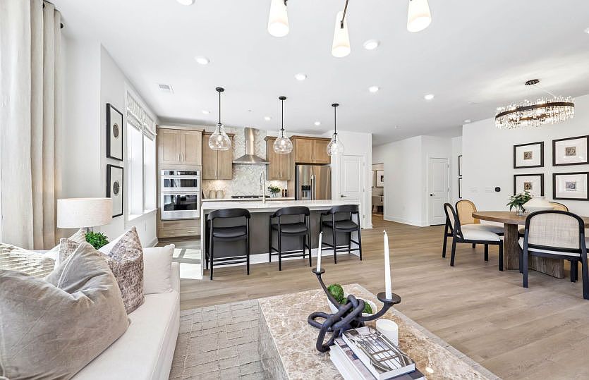 Gathering Room Opens to the Gourmet Kitchen and Cafe