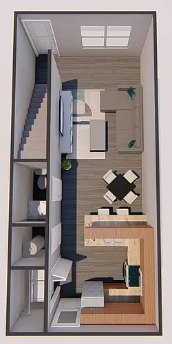 Floor plan 2 Bed 2 Bath 1 Half Bath Townhome