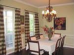Custom Drapes in Dining Ro
