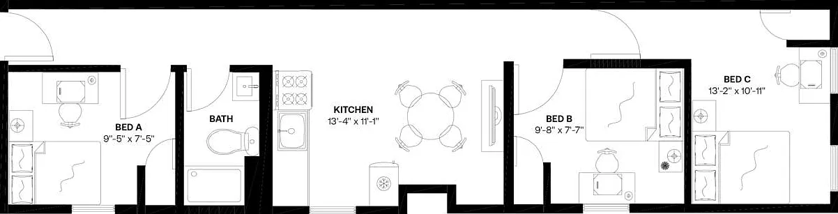 Full bedroom in 3 bed/1 bath home in Upper West Side #758 A — Photo 1