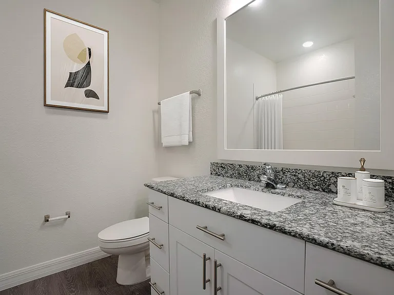 Experience luxury with this elegantly designed bathroom, perfect for relaxation.