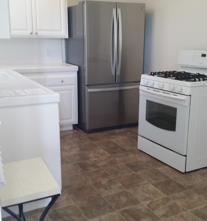 kitchen with new refrigerator 