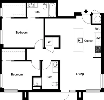 2 Bedroom ADA 2 Bedroom ADA
