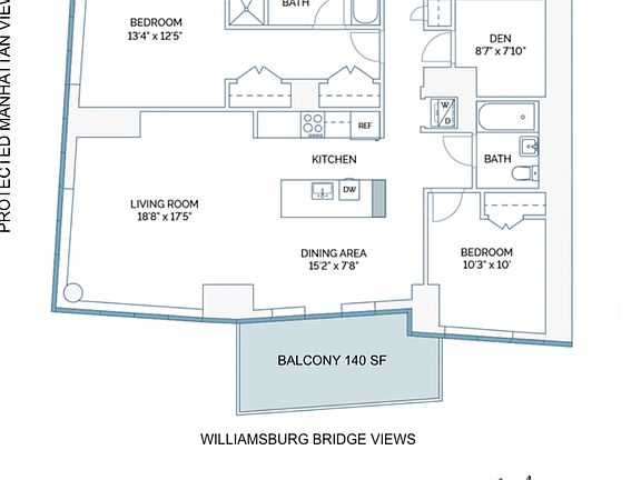 2nd image of 2 Northside Piers APT 10A