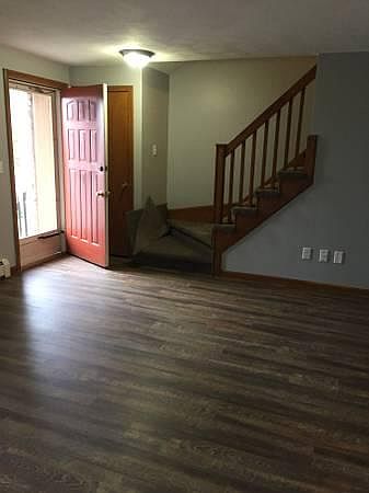 Front entrance and stairs to second level