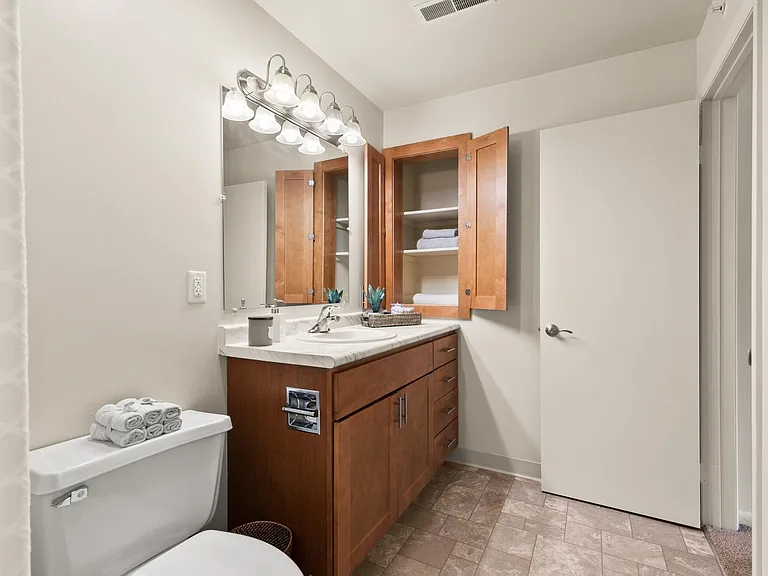 Contemporary Bathroom Style in the 2-Bedroom Floor Plan
