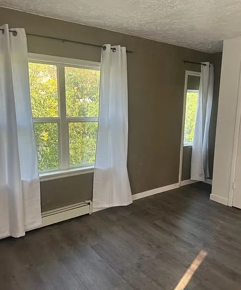 bedroom with 3 windows