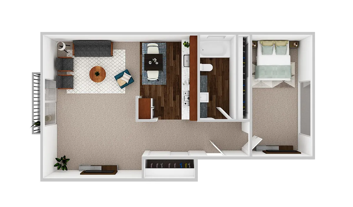 Floor plan 1 Bedroom