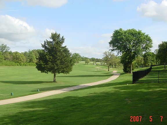 golf course view in summer
