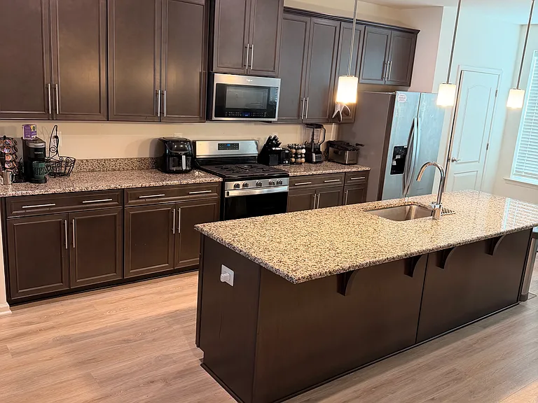 re modeled kitchen granite counter top and island top to
 match