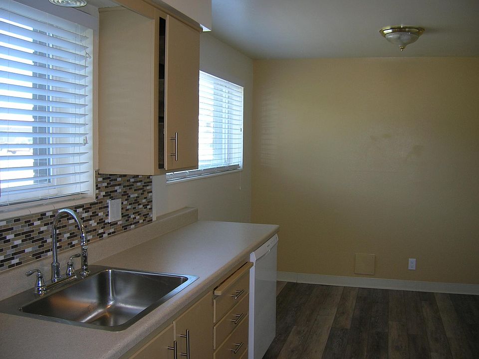 kitchen and eating area