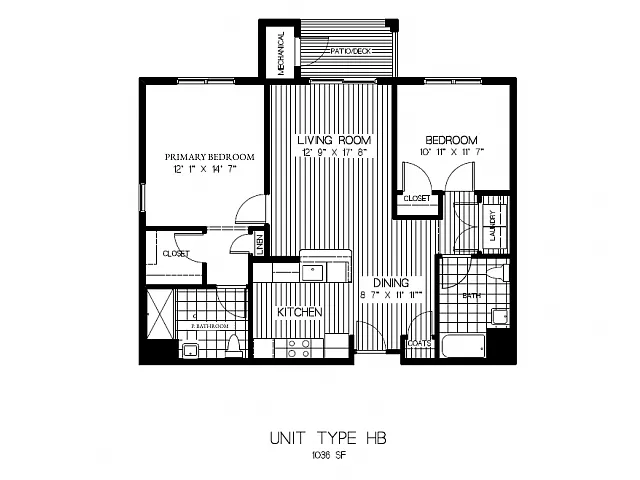 Floor plan B2BH (ADA Compliant)