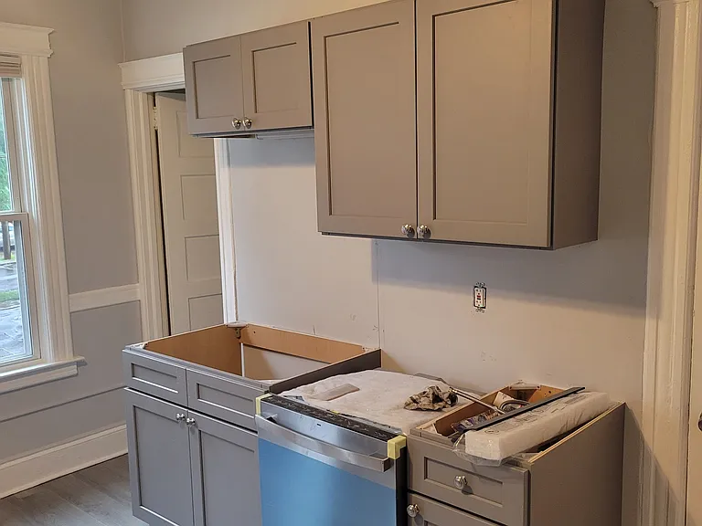 New cabinets and appliances--Just waiting for solid counters to be installed