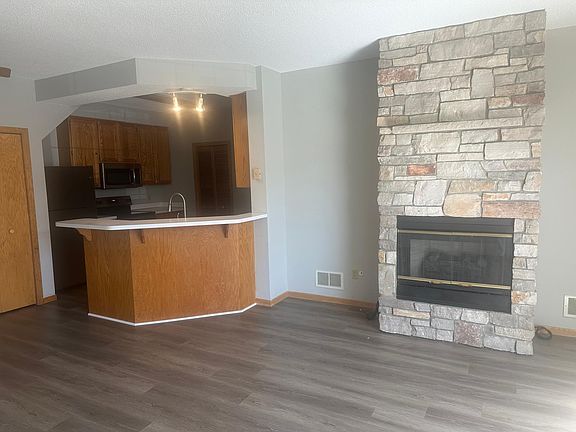 Beautiful stone fireplace