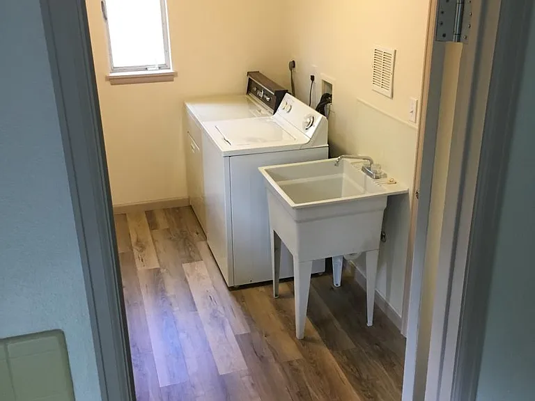 Laundry room from kitchen (2018 photo)