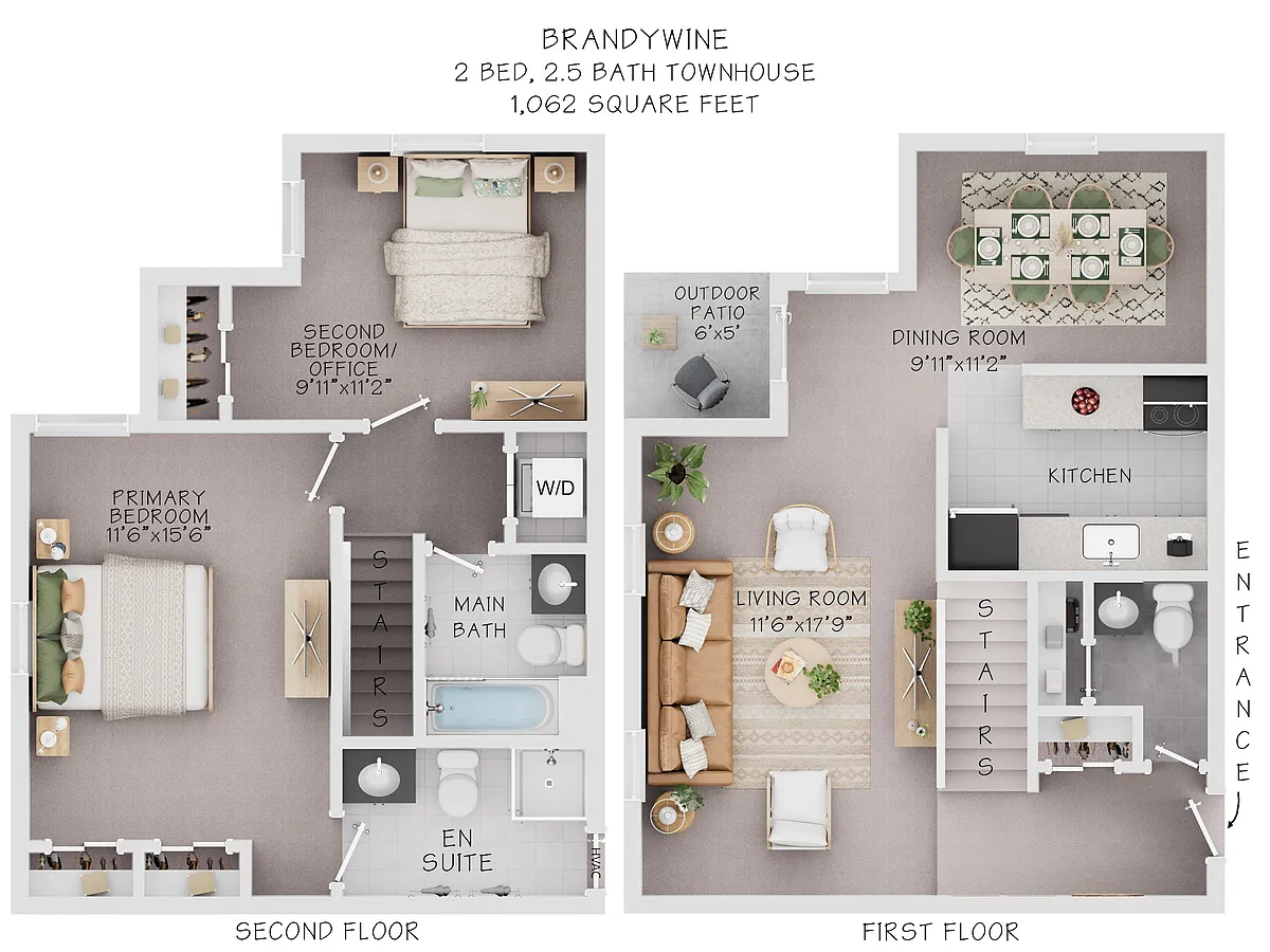 Floor plan Brandywine Townhouse