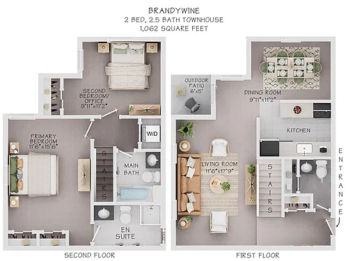 Floor plan Brandywine Townhouse