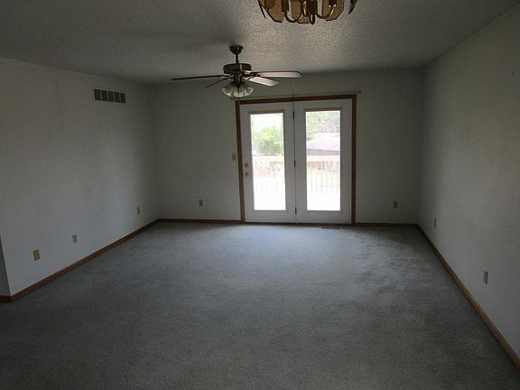 Dining area and living room off kitchen