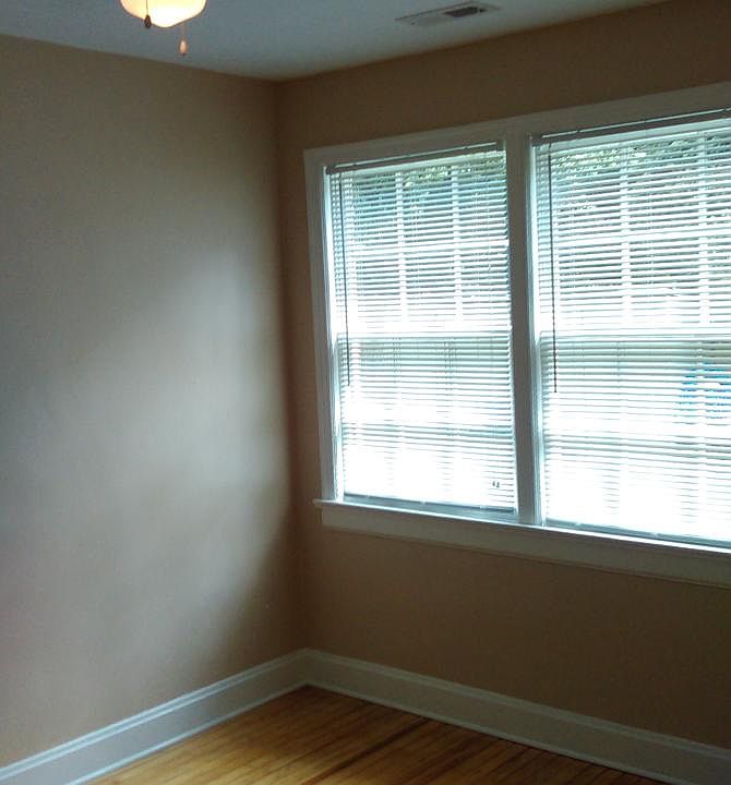 Beautiful view of the large backyard from bedroom windows.