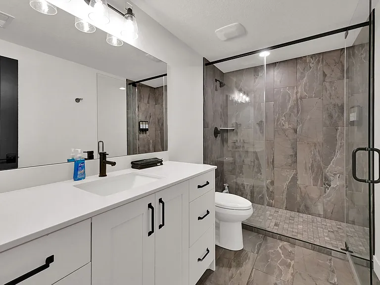 Bedroom #3 private bathroom with large walk in shower