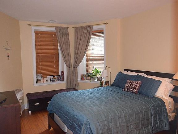View of the master bedroom through the door