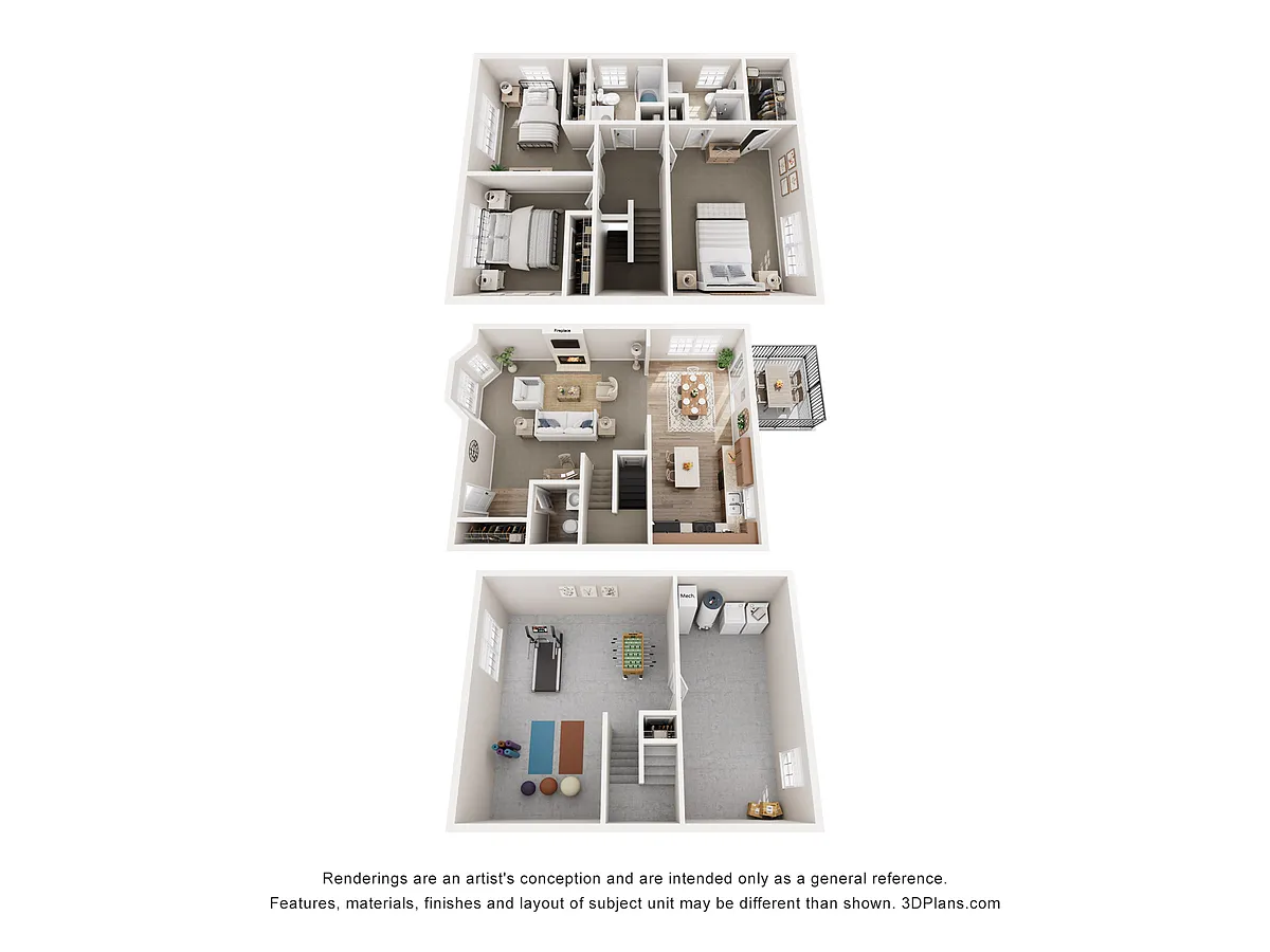 Floor plan Thornberry Townhome
