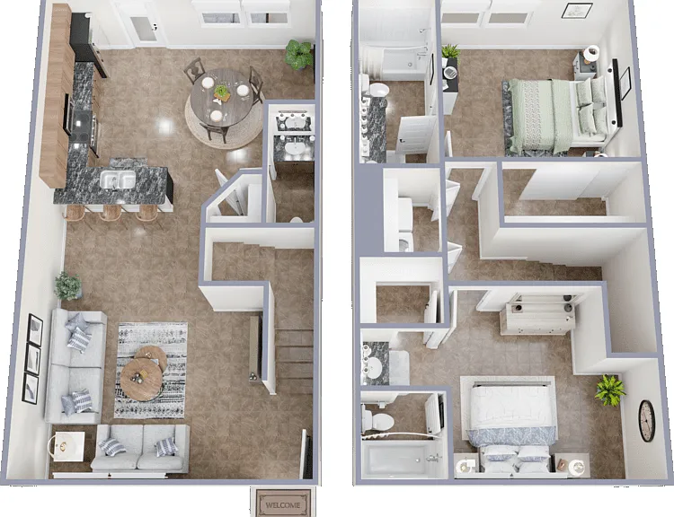 2/2.5 TH Floorplan Diagram